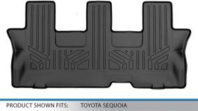 img 2 attached to Custom Fit 3rd Row Floor Liner in Black for Toyota Sequoia (2008-2022): MAXLINER Mats