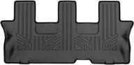 custom fit 3rd row floor liner in black for toyota sequoia (2008-2022): maxliner mats логотип