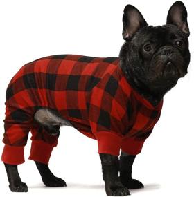 img 4 attached to Fitwarm Buffalo Clothes Pajamas Jumpsuits Dogs ~ Apparel & Accessories