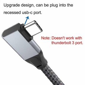 img 1 attached to 6FT Long 90 Degree USB C Extension Cable - Right Angle Type C Female Male Adapter by Awnuwuy - USB 3.1 Gen 2 Charging & Data Transfer Extender Cord for USB-C MagSafe Charger, Camera, MacBook Pro, iPad Air