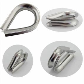 img 2 attached to TOYELIU 50 PCS M3 304 Stainless Steel Thimble For 1/8 Inches Diameter Wire Rope