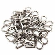 toyeliu 50 pcs m3 304 stainless steel thimble for 1/8 inches diameter wire rope logo