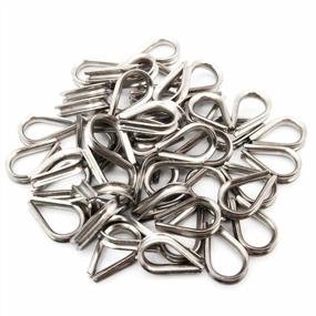 img 4 attached to TOYELIU 50 PCS M3 304 Stainless Steel Thimble For 1/8 Inches Diameter Wire Rope