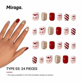 img 1 attached to 77-Piece Miraga Long Press On Nails Set For Women And Girls - Unique Design Acrylic Nails With Nail Glue For DIY Nail Art And Hand Decoration - Fake Nails With Long Length