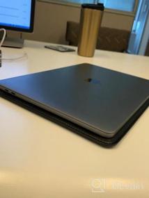 img 5 attached to Чехол SlimSleeve Premium из веганской кожи для MacBook Pro 15 дюймов A1707 и A1990 2016-2019 гг. - облегающий дизайн, черный