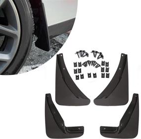 img 4 attached to 🚘 ECOTRIC Heavy Duty Mud Flaps Guards: Perfect Fit for 2015-2019 Dodge Challenger | Front & Rear 4pcs Replacement (# 82214141, 82214142)