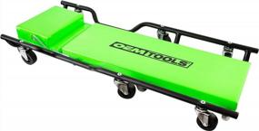 img 4 attached to Anodized Aluminum Mechanic’S Cushioned Creeper Seat - 44 Inches Long - Six Wheeled Stability - Ideal For Automotive Maintenance And Repairs - Green And Black - OEMTOOLS 71004
