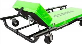 img 2 attached to Anodized Aluminum Mechanic’S Cushioned Creeper Seat - 44 Inches Long - Six Wheeled Stability - Ideal For Automotive Maintenance And Repairs - Green And Black - OEMTOOLS 71004