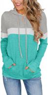 👚 stylish women's color block hoodies: comfy long sleeve pullover with pocket by pinkmstyle logo