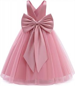 img 4 attached to Stunning NNJXD Sleeveless Princess Pageant Dresses For Little Girls With Elegant Embroidery And Prom Ball Gown Style