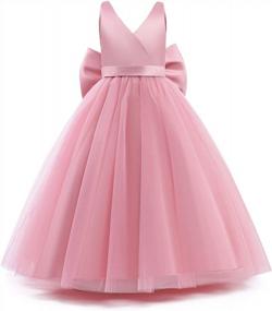 img 3 attached to Stunning NNJXD Sleeveless Princess Pageant Dresses For Little Girls With Elegant Embroidery And Prom Ball Gown Style