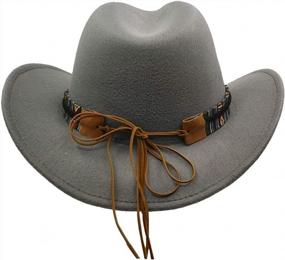 img 2 attached to Western Outback Cowboy Hat For Men And Women - Yosang Wide Brim With Metal Bull Head Detail