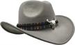 western outback cowboy hat for men and women - yosang wide brim with metal bull head detail logo