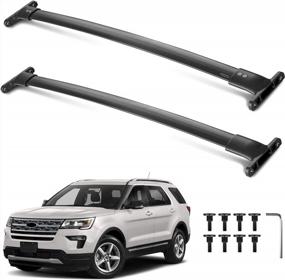img 4 attached to Roof Rack Cross Bars For 2016-2019 Ford Explorer By AUTOSAVER88 - Aluminum Rooftop Crossbars For Luggage, Cargo Carrier, And Bikes