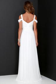 img 3 attached to Ocean Of Elegance: A V-Neck Maxi Dress With Side Slit Perfect For Evening Events And Proms