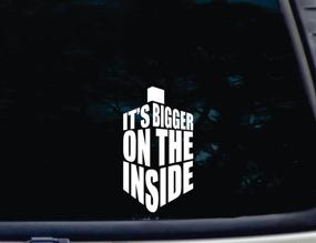 img 1 attached to 🚘 CMI177 It's Bigger on The Inside - Die Cut Vinyl Decal for Window, Car, Truck, Tool Box & More