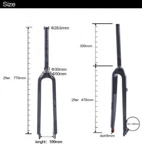 img 3 attached to Full Carbon Fiber Mountain Bike Fork For 29Er MTB Cycling With Straight Tube And 1-1/8 Inch Compatibility, Available In 3K Matt/Glossy Finish (Matte)