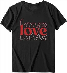 img 2 attached to Hotkey Valentine'S Day T-Shirts For Couples, Women Men Matching Shirts Love Letters Printed Round Neck Short Sleeve Tops