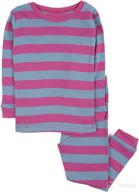 👕 comfortable and stylish leveret striped kids pajama set: 100% cotton sleepwear for toddlers to teens logo