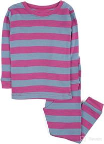 img 4 attached to 👕 Comfortable and Stylish Leveret Striped Kids Pajama Set: 100% Cotton Sleepwear for Toddlers to Teens