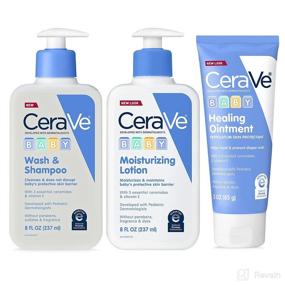 img 4 attached to 👶 CeraVe Baby Essentials for Bath Time - Baby Wash & Shampoo, Baby Lotion & Diaper Rash Cream | Baby Gift Sets for Baby Registry | Fragrance-Free, Paraben-Free, Dye-Free, Phthalates-Free | 8oz Shampoo + 8oz Lotion + 3oz Ointment