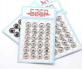 img 1 attached to Набор из 288 пришиваемых кнопок разных размеров с отделкой из черного никеля для шитья одежды