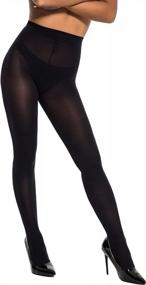 img 3 attached to 60 Den HONENNA Semi Opaque Silky Women'S Pantyhose Tights W/ Invisibly Toe Reinforcement