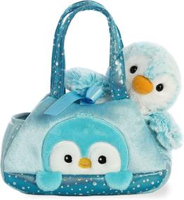 img 3 attached to 🐶 Aurora - 7-inch Pom Pom Blue Pet Carrier