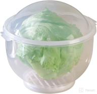 🥬 walterdrake lettuce keepertm - keep your salads and vegetables crisp and fresh with this lettuce crisper salad keeper container - 7" x 8" (brown) (1) (1) логотип