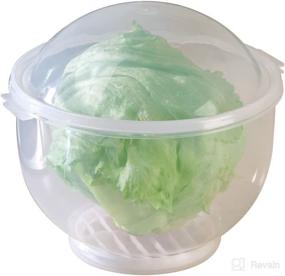 img 2 attached to 🥬 WalterDrake Lettuce KeeperTM - Keep Your Salads and Vegetables Crisp and Fresh with this Lettuce Crisper Salad Keeper Container - 7" X 8" (Brown) (1) (1)