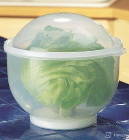 img 1 attached to 🥬 WalterDrake Lettuce KeeperTM - Keep Your Salads and Vegetables Crisp and Fresh with this Lettuce Crisper Salad Keeper Container - 7" X 8" (Brown) (1) (1)