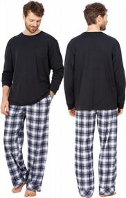 img 3 attached to 👔 Cotton Plaid Pajamas for Men from PajamaGram