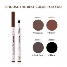 img 2 attached to Aliceva Eyebrow Tattoo Pen: Waterproof, Smudge-Proof Microblading For Natural Eye Makeup (Brown)