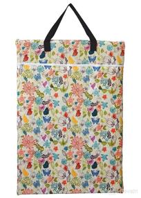 img 2 attached to Convenient and Spacious Hanging Wet/Dry Cloth Diaper Pail Bag for Reusable Diapers or Laundry (Bloom)