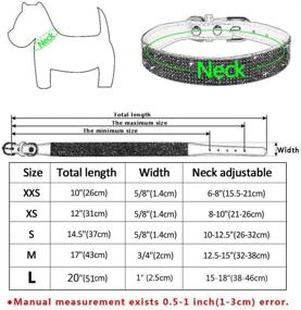 img 3 attached to Dazzling Rhinestone Dog Collar - Sparkling Crystal Diamond Pet Collar for Dogs and Cats by Haoyueer