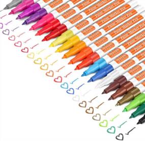 img 4 attached to Acrylic Paint Marker Pens, 21 Colors Oil Based Painting Markers For Rock Painting, Stones, Wood Ornaments, Glass, Metal And Ceramic Painting, Halloween Decorations Christmas Ornaments Pumpkin Painting