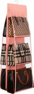 светло-розовый lirex 6 карманный подвесной кошелек-органайзер - универсальный шкаф для хранения вещей для семейной спальни логотип