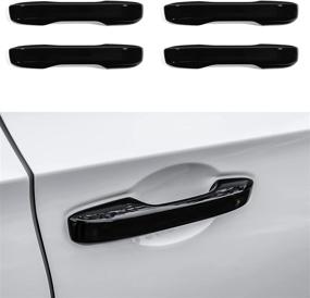 img 4 attached to 🚪 CKE Glossy Black Exterior Door Handle Cover Trim with Smart Entry Lock for Honda Civic 2022 Sedan Hatchback LX EX EX-L Sport Touring Si Type R - Car Accessories