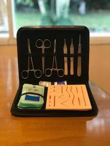 img 3 attached to Complete Suture Kit With Large Practice Pad, 20 Sutures, 6 Tools, And More - Ideal For Surgery, Dental, Veterinary, Nursing, PA, And Medical Students