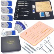 complete suture kit with large practice pad, 20 sutures, 6 tools, and more - ideal for surgery, dental, veterinary, nursing, pa, and medical students logo