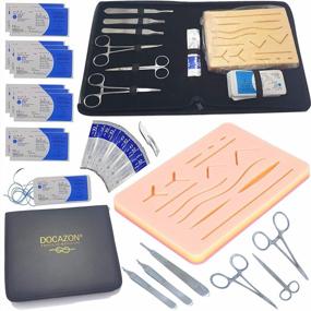 img 4 attached to Complete Suture Kit With Large Practice Pad, 20 Sutures, 6 Tools, And More - Ideal For Surgery, Dental, Veterinary, Nursing, PA, And Medical Students