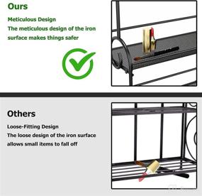 img 1 attached to 🔧 YIUKEA 3 Tier Spice Rack Organizer - Ideal Countertop Organizer for Bathroom, Kitchen, Bedroom, Offices, Foldable Storage Solution