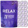 18-pack lavender shower steamers with essential oils for aromatherapy - perfect christmas stocking stuffers for men and women by cleverfy logo