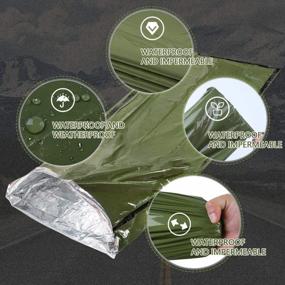 img 2 attached to Mezonn Emergency Sleeping Bag Survival Bivy Sack Использование в качестве аварийного одеяла Легкое снаряжение для выживания для походов на открытом воздухе Кемпинг Согреться после землетрясений, ураганов и других стихийных бедствий