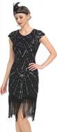 женское винтажное платье-флаппер prettyguide 1920-х годов с бахромой и бахромой из кристаллов и бисера платье в стиле «великий гэтсби» ревущие 20-е годы вечеринка коктейльный наряд логотип