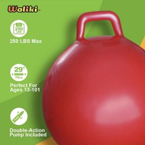 img 3 attached to WALIKI Red Hopper Ball For Fun And Therapy: Jumping Hippity Hop For Ages 16-101 (29"/75CM)