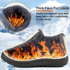 img 2 attached to Alicegana Womens Winter Snow Boots Waterproof Fur Lining Booties Comfortable Slip On Outdoor Boots Warm Ankle Booties Anti Slip Winter Shoes For Women