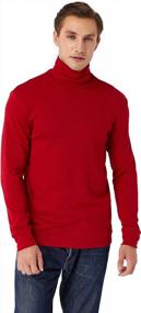 img 2 attached to Stay Stylish And Comfortable In Derminpro'S Men'S Slim Fit Turtleneck Long Sleeve Pullover