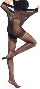 img 2 attached to Plus Size Maternity Sheer Pantyhose: Control Top 20 Denier Seamless Hosiery Tights US 2-14