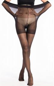 img 1 attached to Plus Size Maternity Sheer Pantyhose: Control Top 20 Denier Seamless Hosiery Tights US 2-14